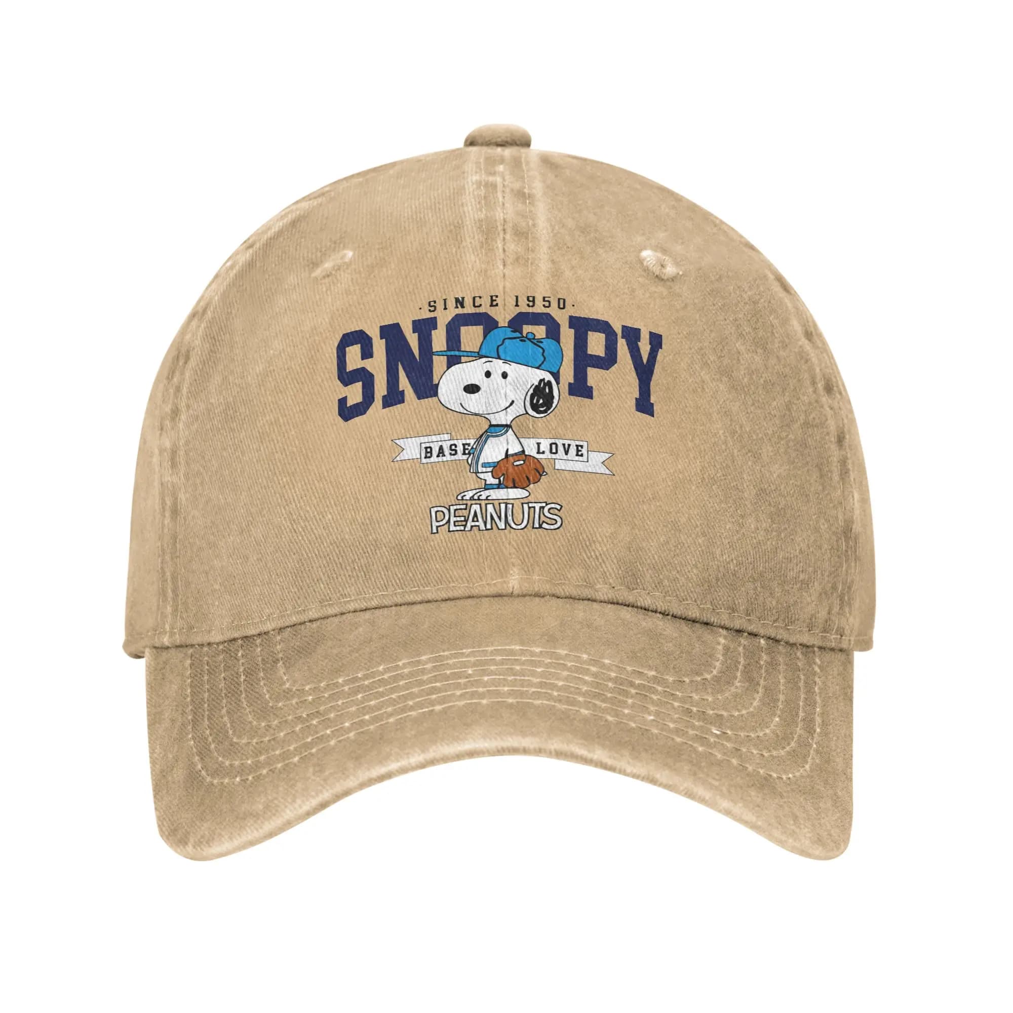 Men Women snoopys cartoon dog Printed Hats Casual Distressed Denim Washed Baseball Cap Adjustable