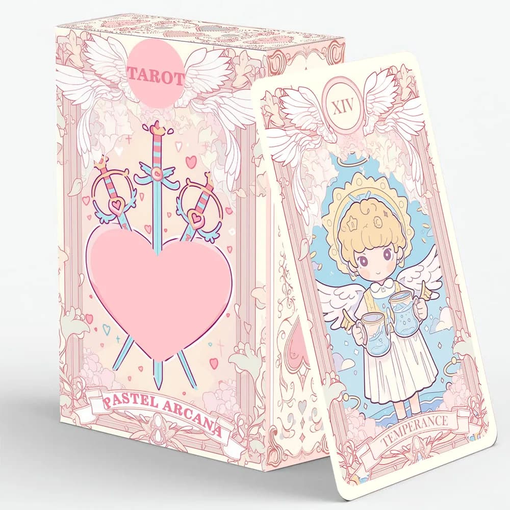 78 Carte dei Tarocchi Arcana Pastello e Guida, Adatte per Principianti e Lettori Esperti, Giochi di Carte per Divinazione e Crescita Spirituale