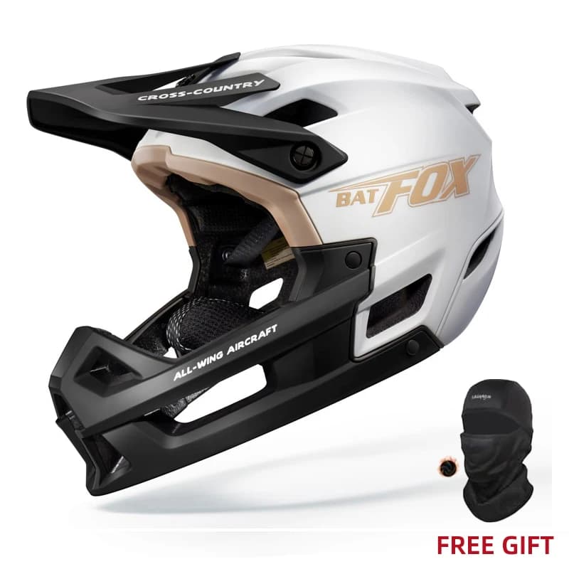 BATFOX Integral Helmet for Mountain Bike Offroad Certification Safety MTB Helmets Cycling Helmets from horse riding modeled entirely