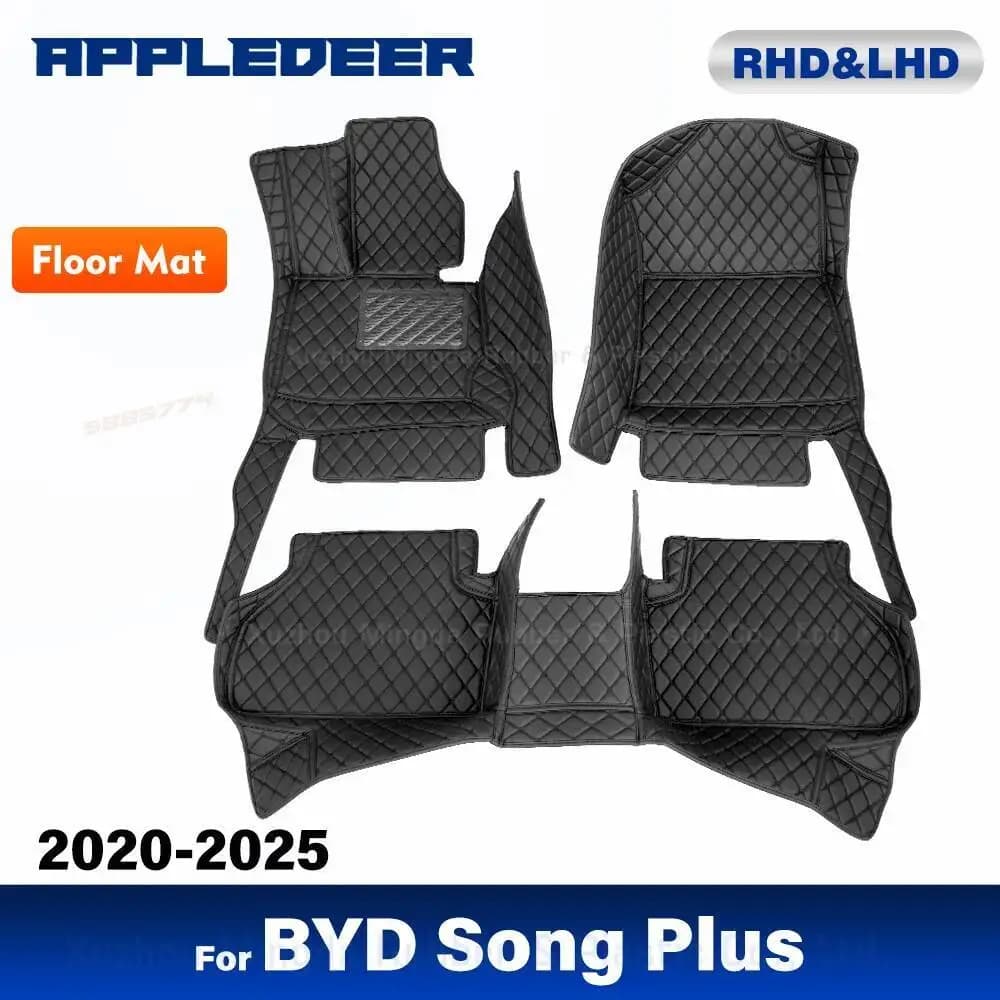 Per BYD Song Plus 2020-2025 2024 2023 2022 Tappetini per auto Tappetini per auto personalizzati Tappetini per auto Copertura per tappeti per automobili Accessori interni