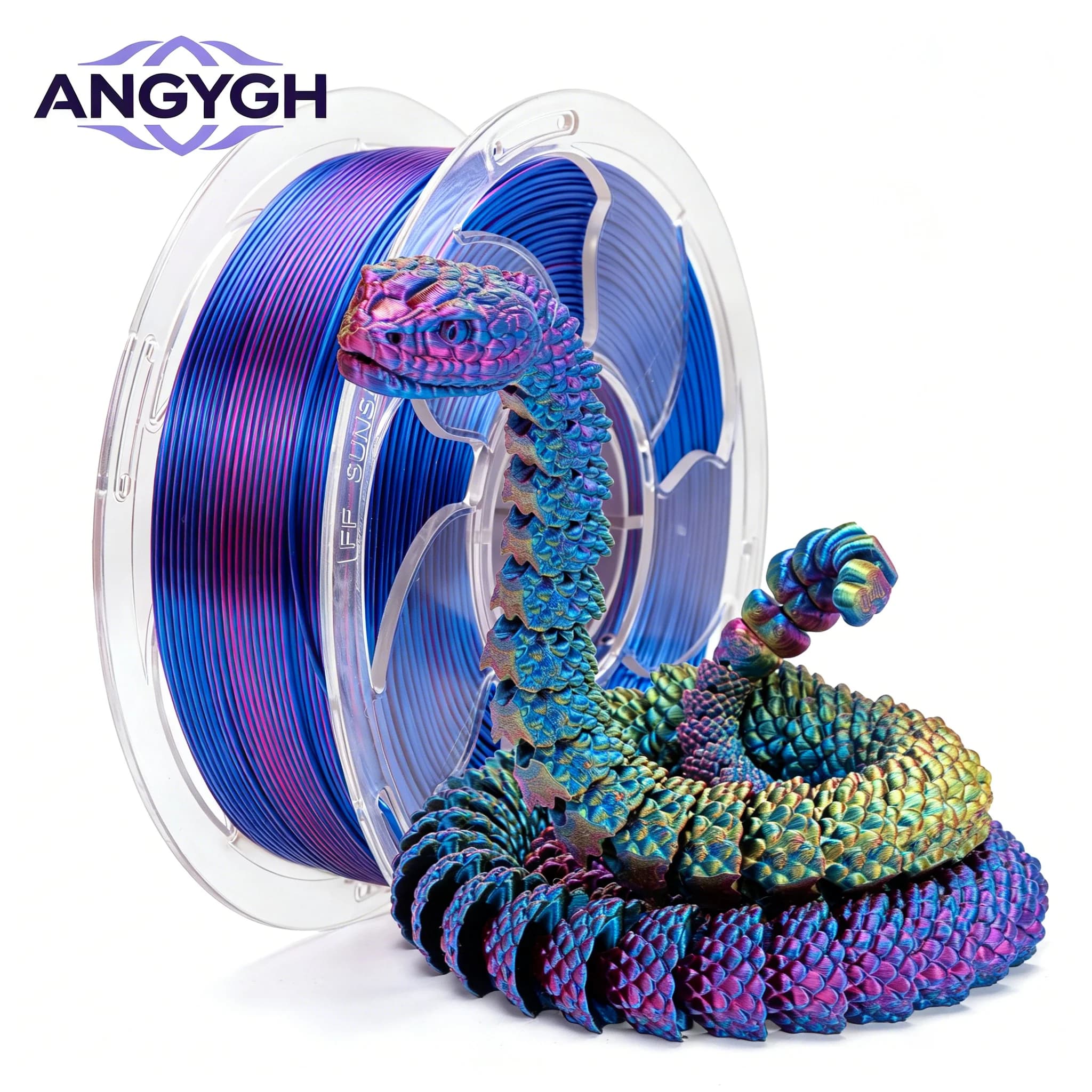 Filamento multicolore effetto seta lucido per stampante 3D da 250 g, filamento PLA bicolore, adatto a tutte le stampanti FDM da 1,75 mm