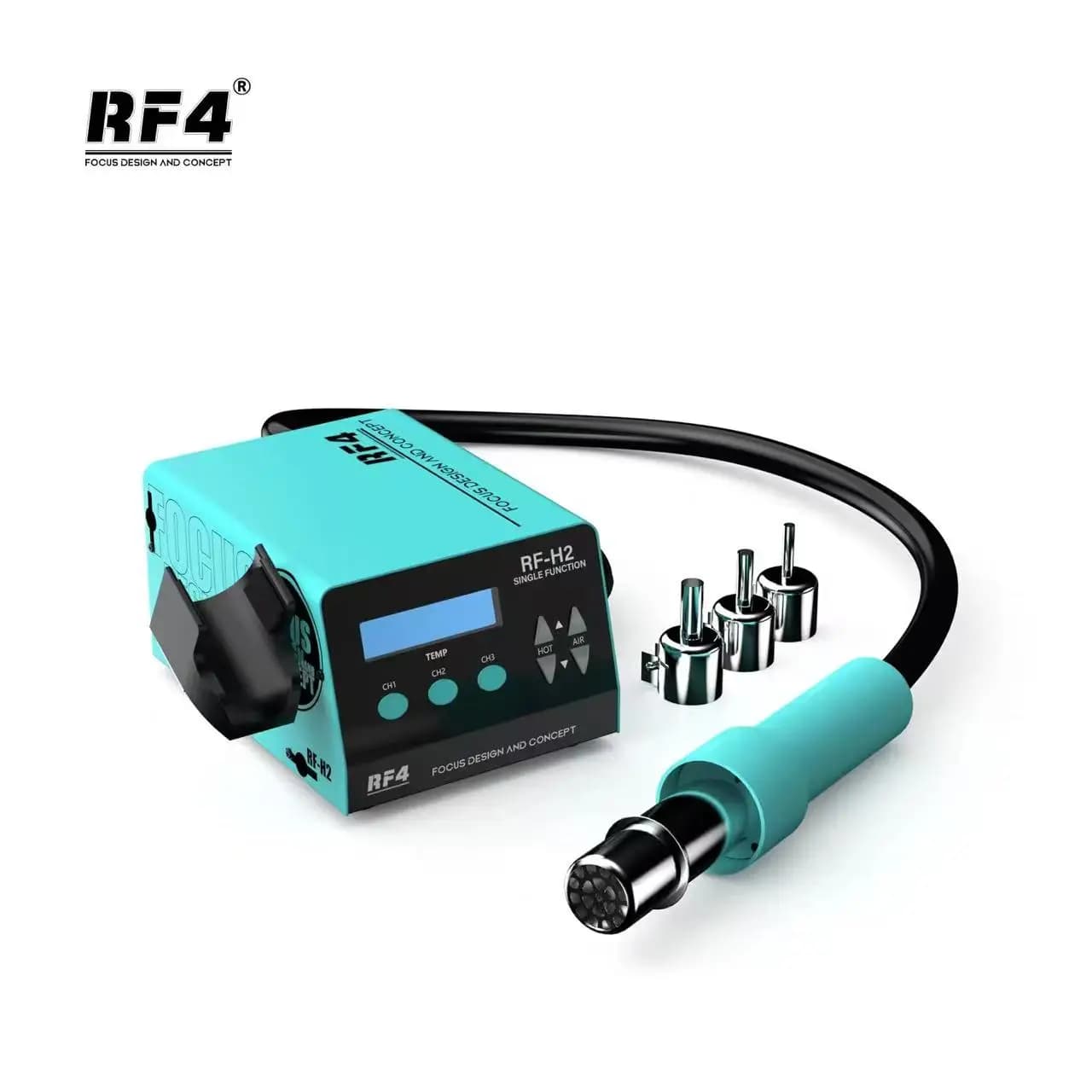 RF4 New1000W Stazione di saldatura per pistola ad aria calda dissaldante veloce Display digitale Stazione di rilavorazione BGA intelligente per riparazione chip PCB H2