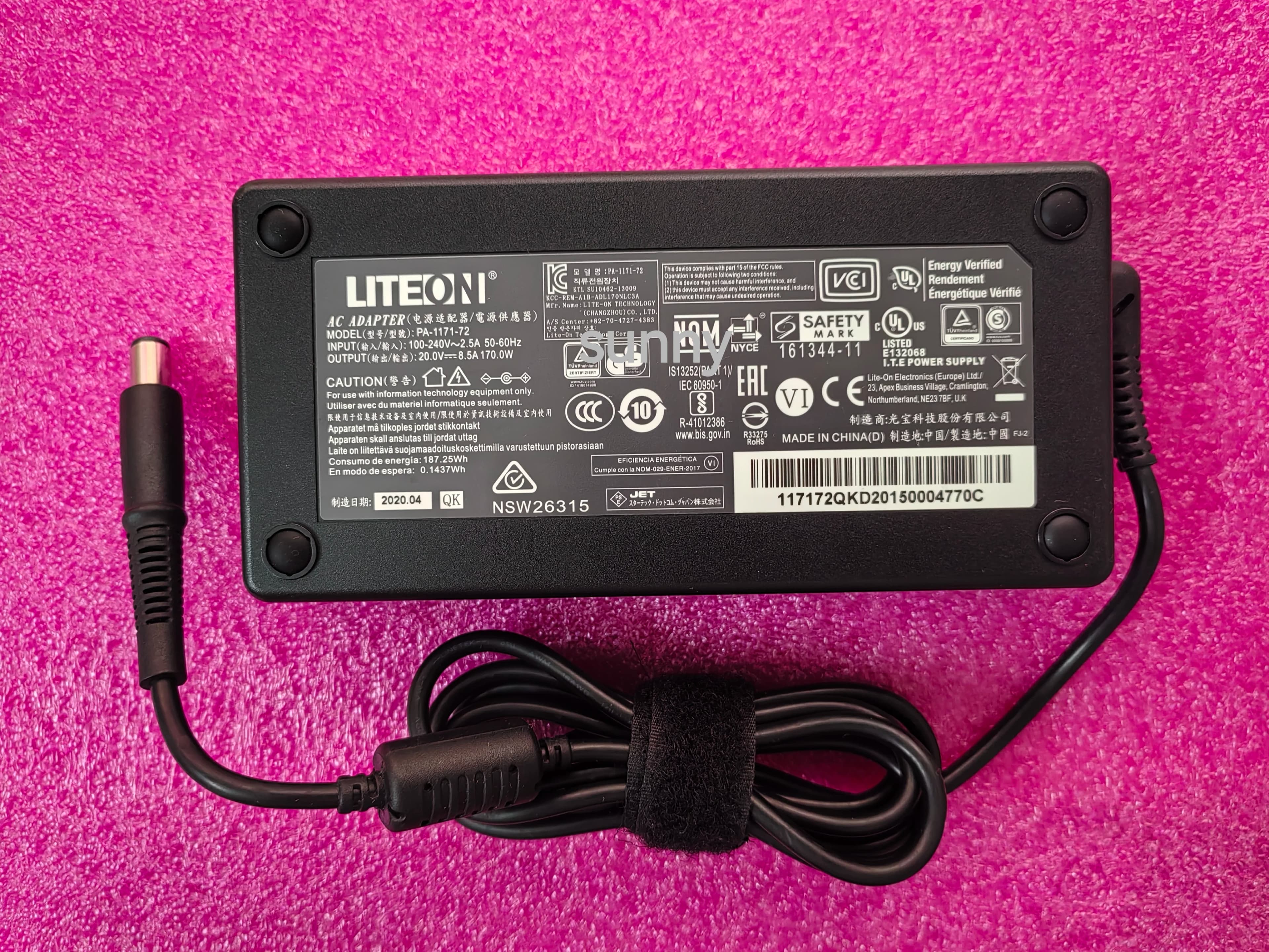 Adattatore CA OEM 20V 8.5A PA-1171-72 7.4mm Pin 170W per Targus DOCK190USZ USB-C Docking station DV4K universale Puryuan originale