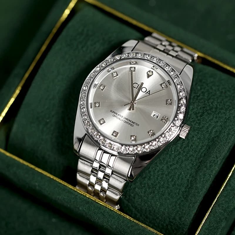 CILOA Nuovo orologio al quarzo impermeabile casual da uomo d'affari elegante in acciaio inossidabile