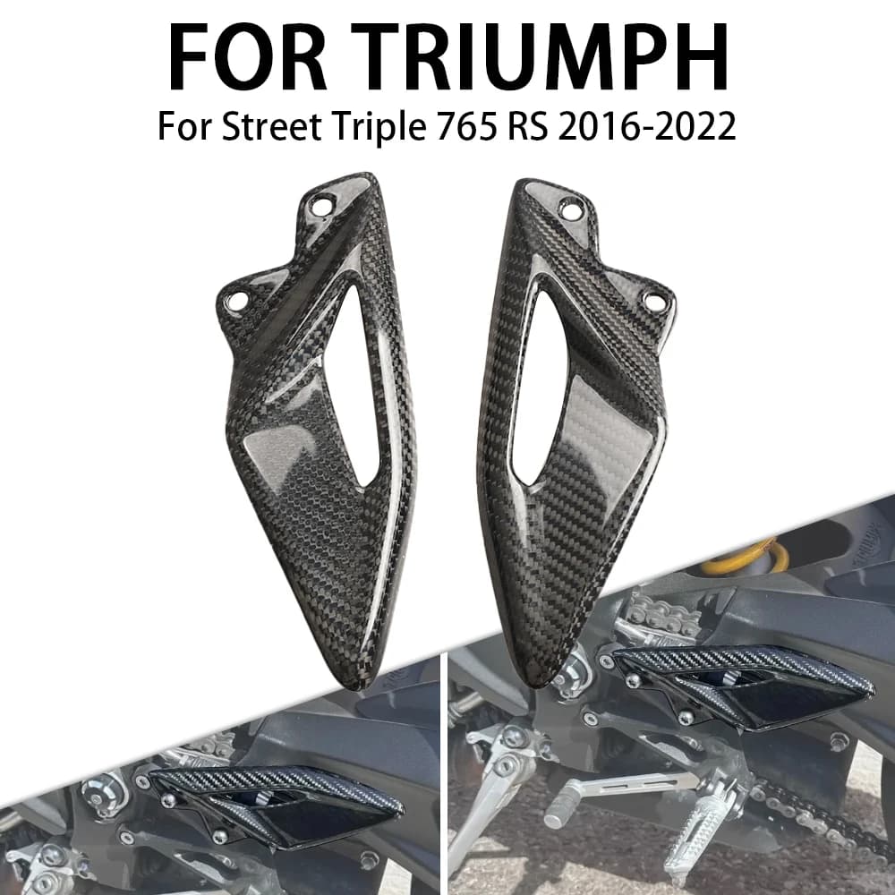 Motorcycle Accessories for Triumph Street Triple 660 765 R RS 2016 - 2022, Protection for Tallone, Carbon Fiber Poggiapiedi for Weight Reduction