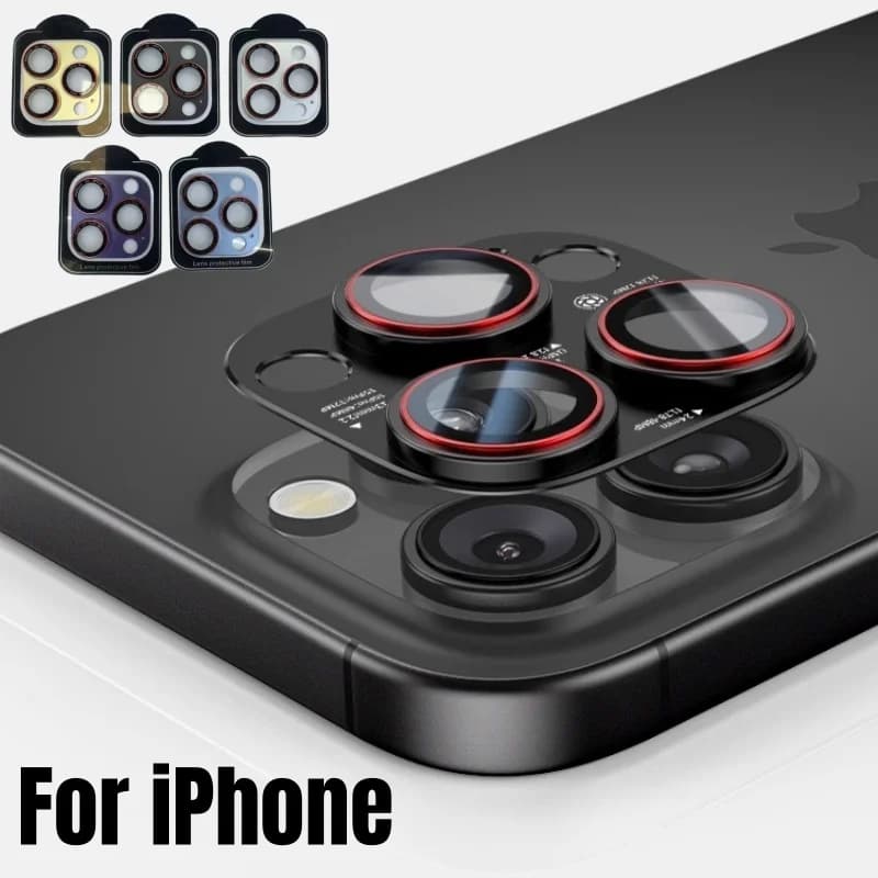 Pellicola per lenti in metallo Protezione per fotocamera a copertura totale Vetro per obiettivo AR per IPhone 16 15 14 Pro Max Plus 17 Pro Custodia protettiva per obiettivo posteriore