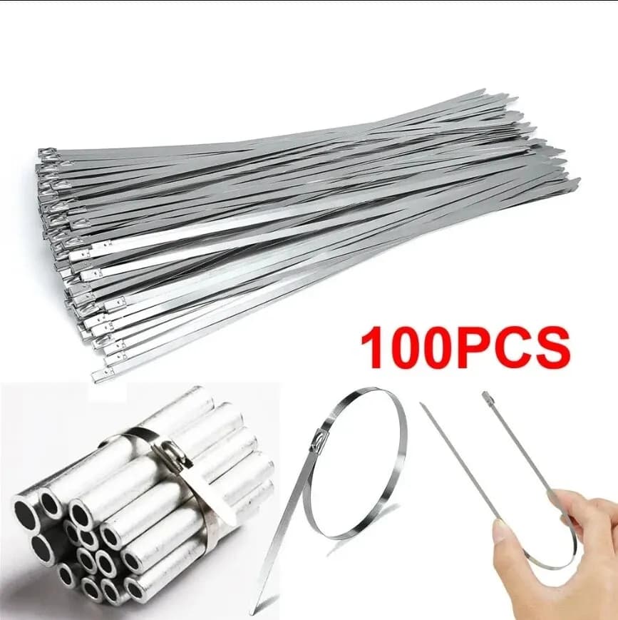 Fascette per cavi in acciaio inossidabile 304 Fascette per cavi marine in metallo autobloccanti da 4,6 mm Fascette metalliche resistenti alle alte temperature