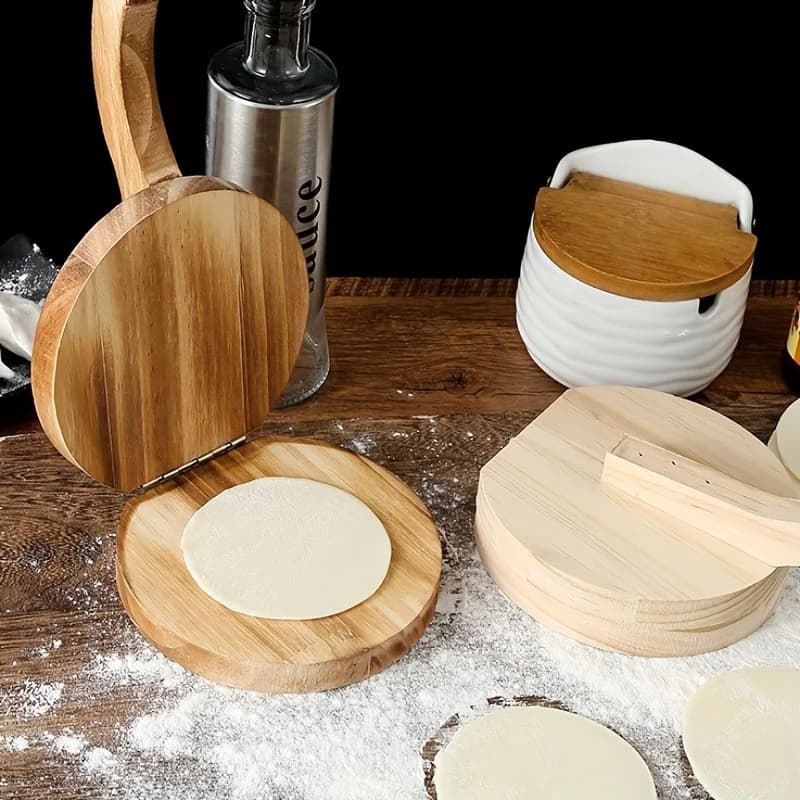 1 wooden manual dough roller, corn tortilla skin dumpling skin mold, kitchen baking pastry machine, noodle press machine