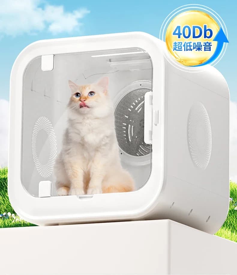 Scatola per asciugare animali domestici, asciugatrice per gatti, asciugacapelli, asciugacapelli automatico, piccola macchina per cani, manufatto da bagno