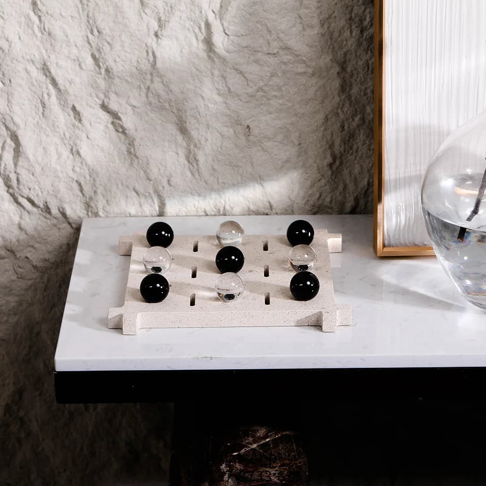 Set di scacchi in marmo di lusso in stile moderno, nuovo arrivo, decorazione per la casa, scacchiera rettangolare per arredamento di lusso.
