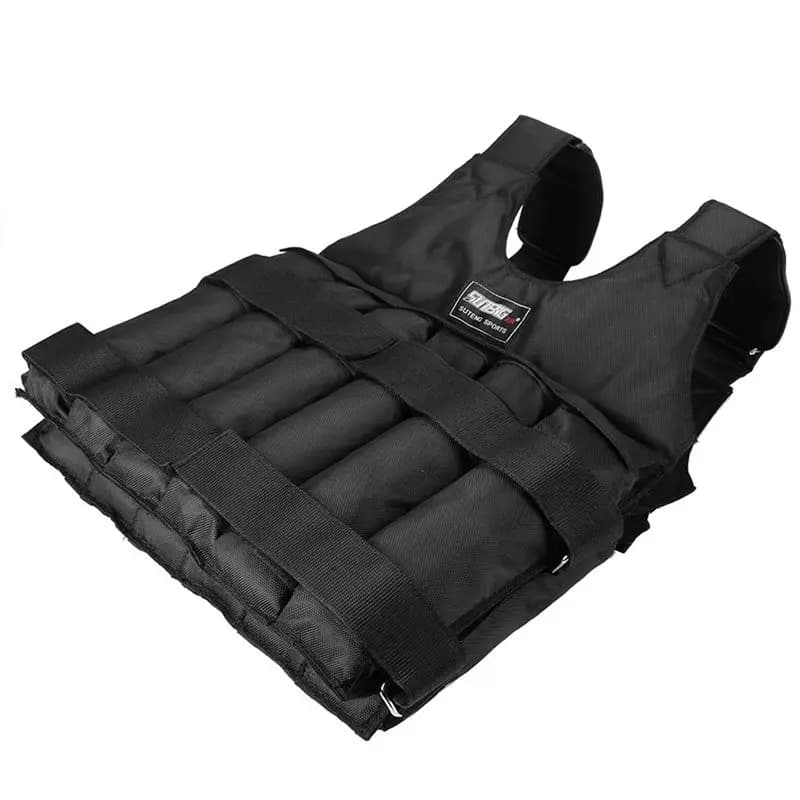 SUTENG Load Vest Pondered Exercise Jacket for Training with Adjustable Weight Sand Clothes Boxing Fitness (excluding Steel Plates) -N3