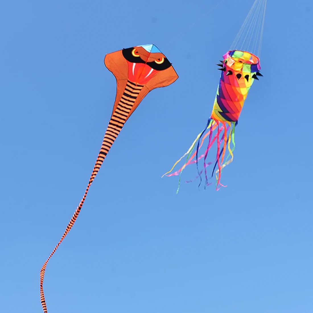 9KM 3.5m Spinning Kite Line Laundry Windsock Super Turbine with Ball Bearing Swivel for Kite Festival, Wholesale with bag