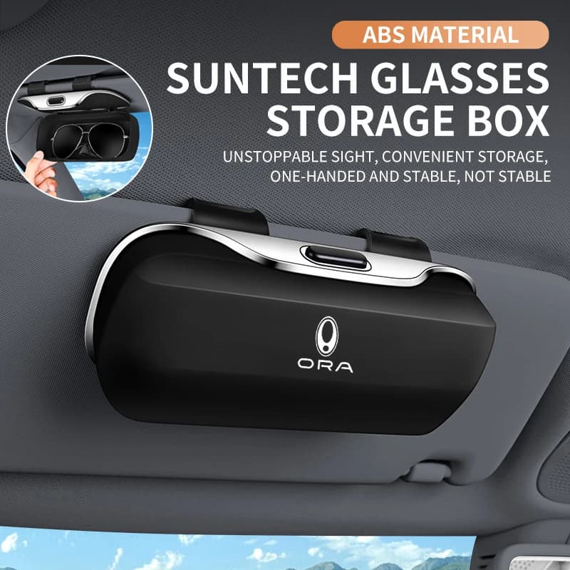 Per GWM ORA 03 GT Good Cat Funky Cat Lightning Cat Ballet Cat 07 Accessori interni Visiera per auto Occhiali da sole Scatola per occhiali per auto
