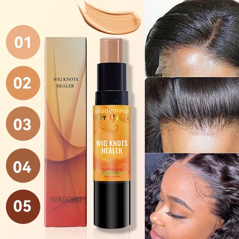 Lace Tint Stick Waterproof Wig Nodes Gasket with Brush Stick for Portable Lace Tincture Grills for Wig Front Slim Line Corrector