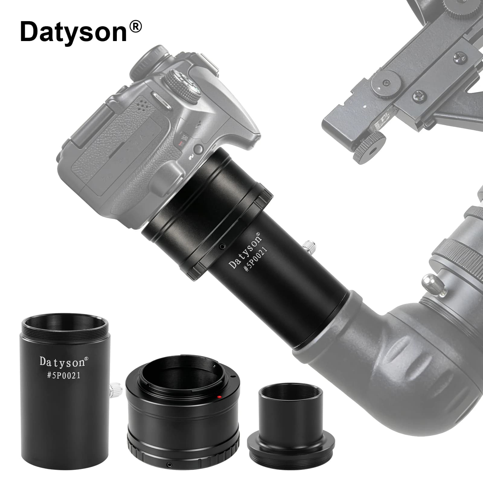 Anello adattatore a T in metallo Datyson da 1,25 pollici per montaggio fotocamera su telescopio, filettatura M42x0,75, cilindro focale da 1,25 pollici ​