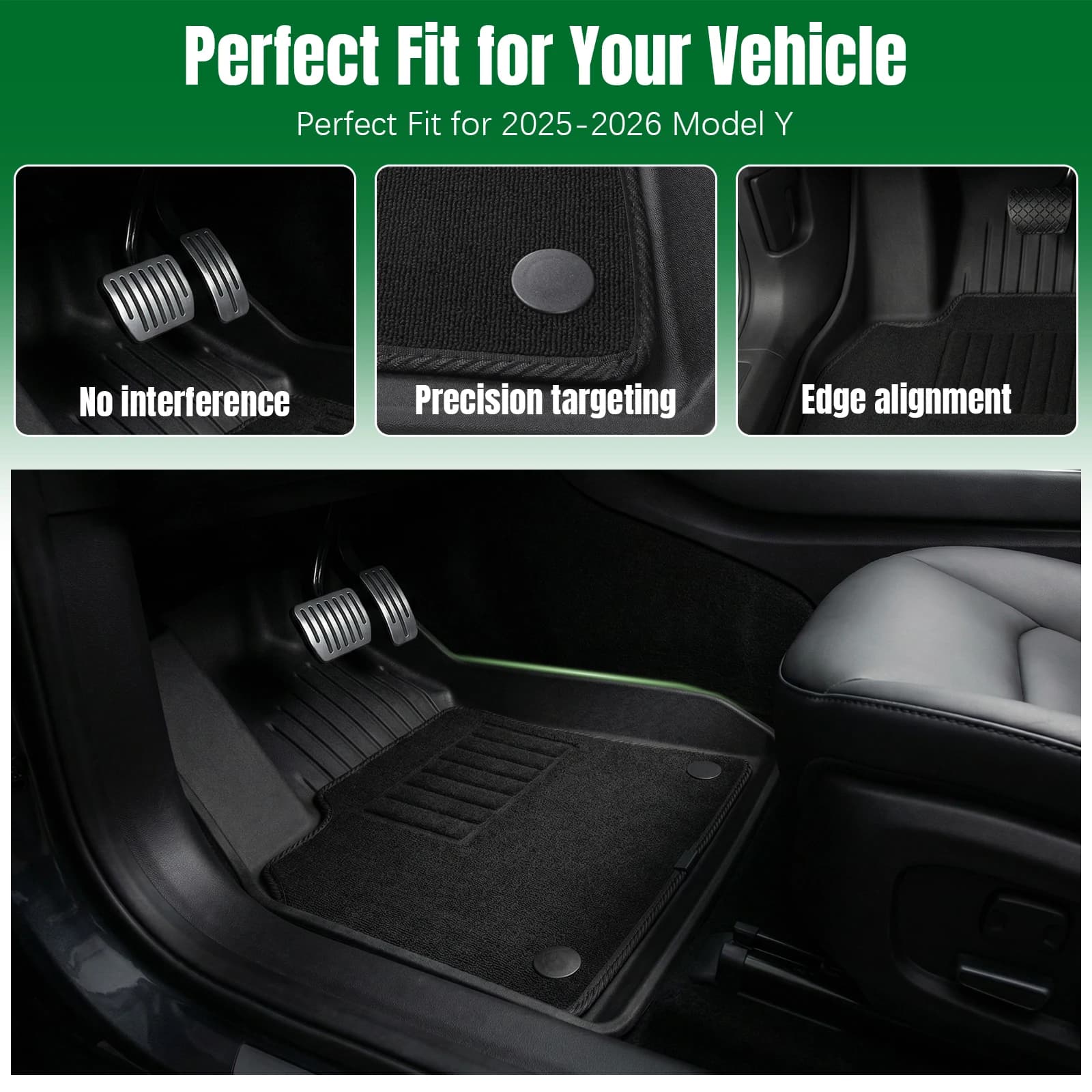 Tappetini Auto e Rivestimenti Bagagliaio in TPE Set Completo per Tesla Model Y Juniper 2025-2026, Tappetini per Tesla Model Y Juniper, Accessori