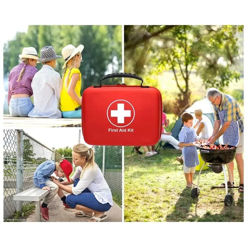 Kit di pronto soccorso impermeabile Scatola per medicinali portatile Borsa medica di emergenza Custodia per trasporto per escursioni in campeggio all'aperto per auto a casa