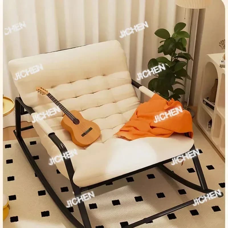 HS Sedie da soggiorno a dondolo da gioco per esterni Lounge Azy Design Sedia da bambino per esterni Divano da lettura Chaise longue Mobili da teatro
