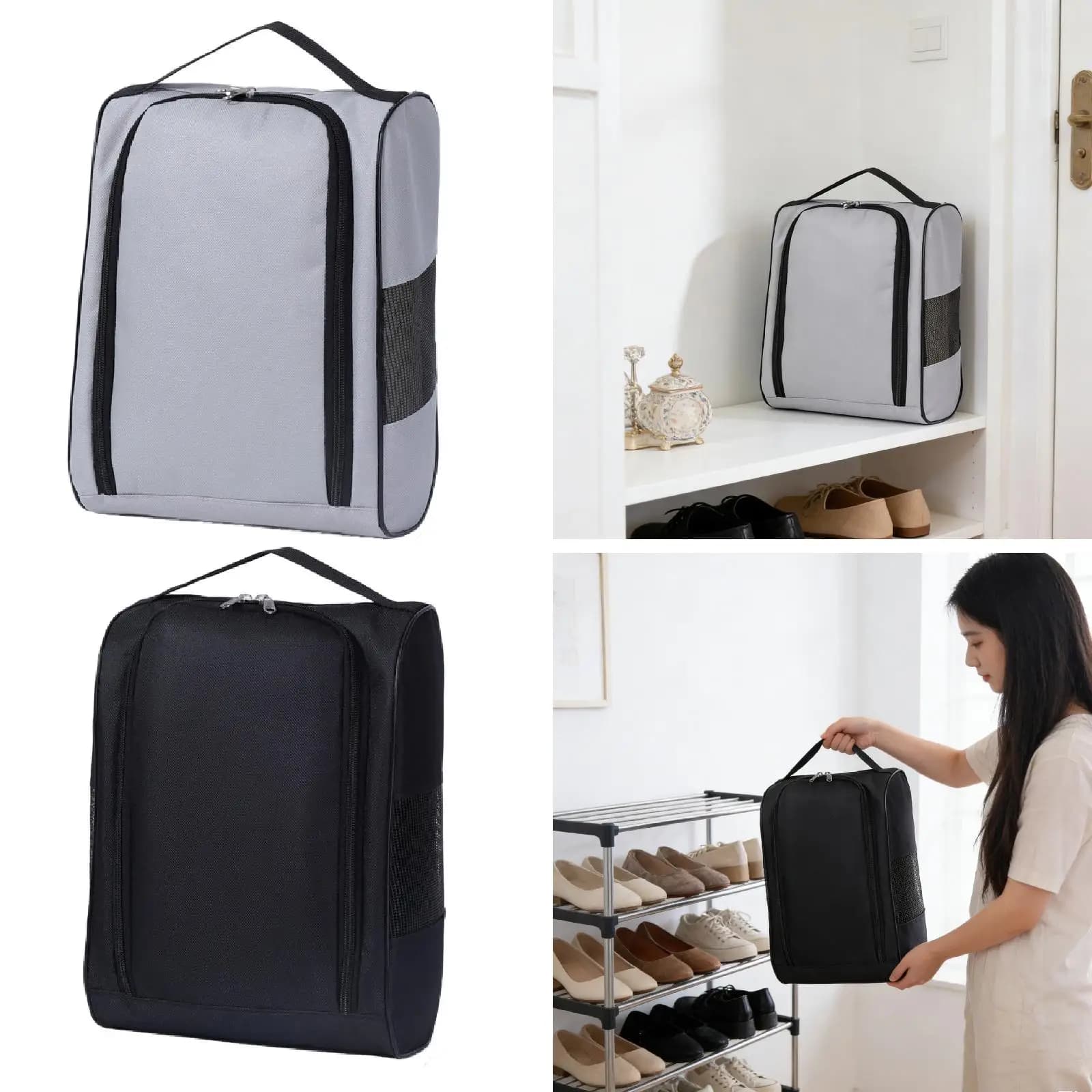 Golf Shoe Bag Sturdy Organizer Pouch Carrier for Running Hiking Tennis Outdoor Travel