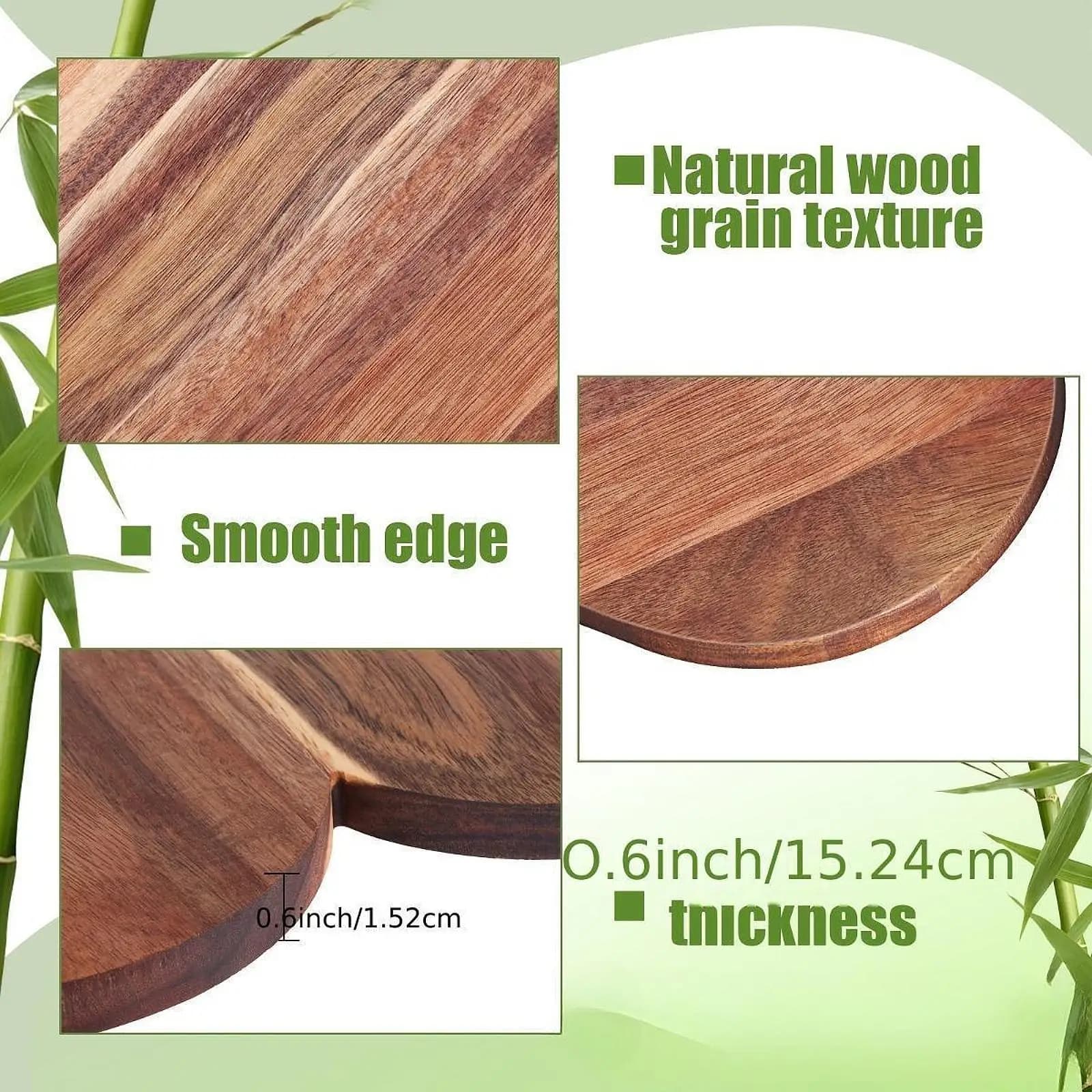 Heart Shaped Wood Chopping Board Elegant Kitchen Wooden Board for Serving Food Snacks Fruit Vegetables