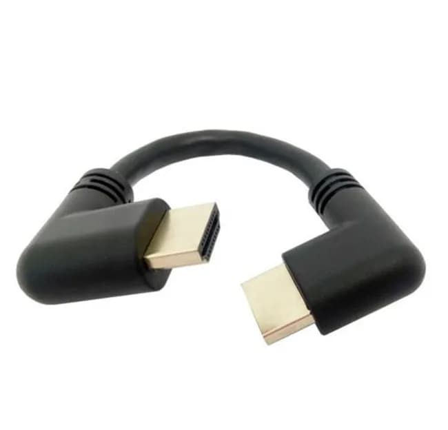 HDMI 2.0 4K 3D Dual 90 Degree Left Angled HD-Male To Right Angled HDMI-compatible Male HDMI Cable For DVD PS3 PC 15cm-100cm