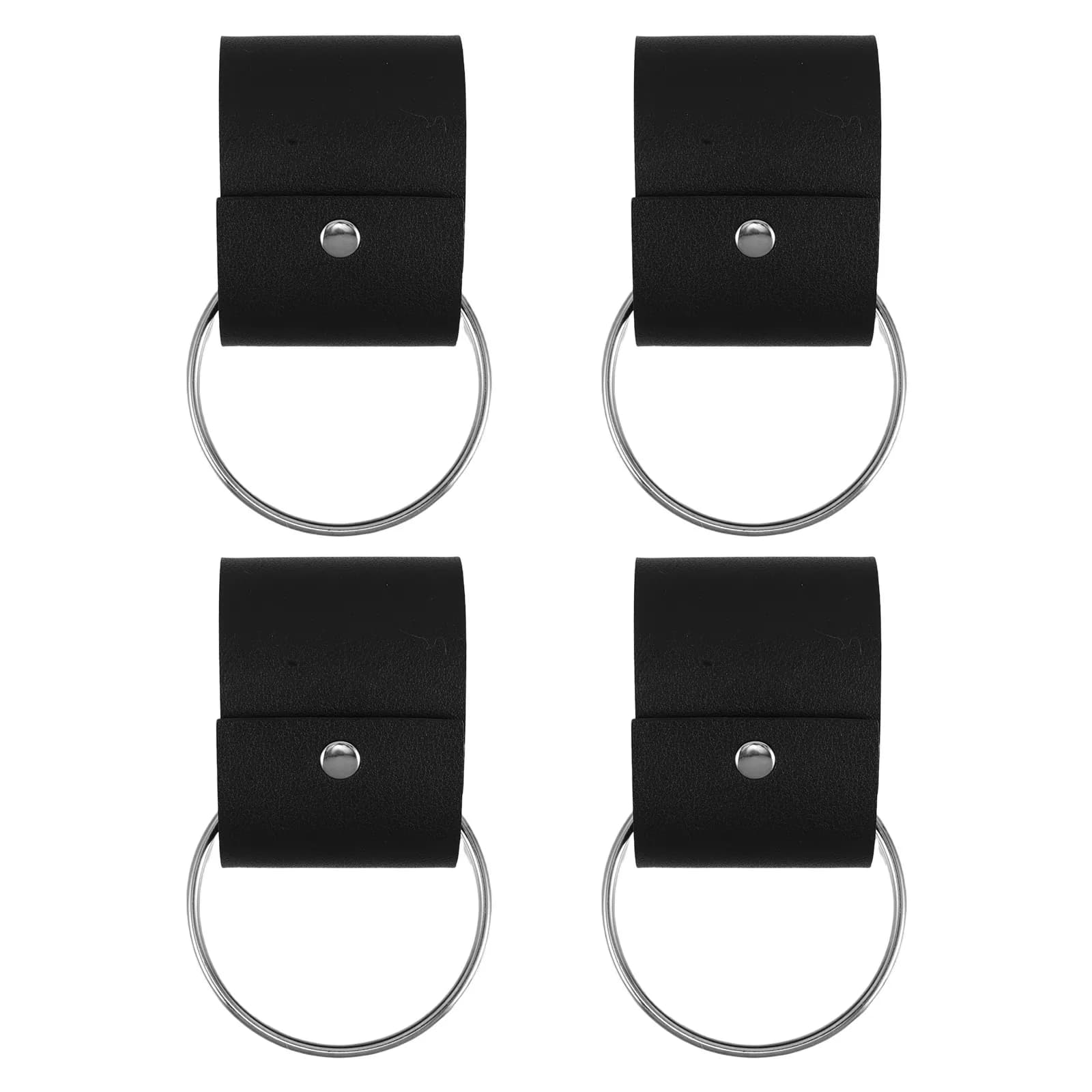 4Pcs PU Towel Ring Holder Elegant Space Saving Scarf Gloves Dish Towel Organizer for Bathroom Kitchen Gym Oven Door