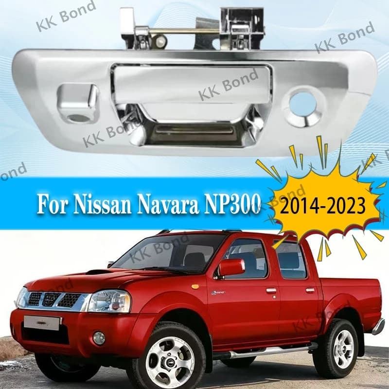1 Pezzo Maniglia Portellone Posteriore Auto con Foro Chiave e Telecamera Cromata per Nissan Navara 2014-2023 D23 NP300 RIICH 6 2017