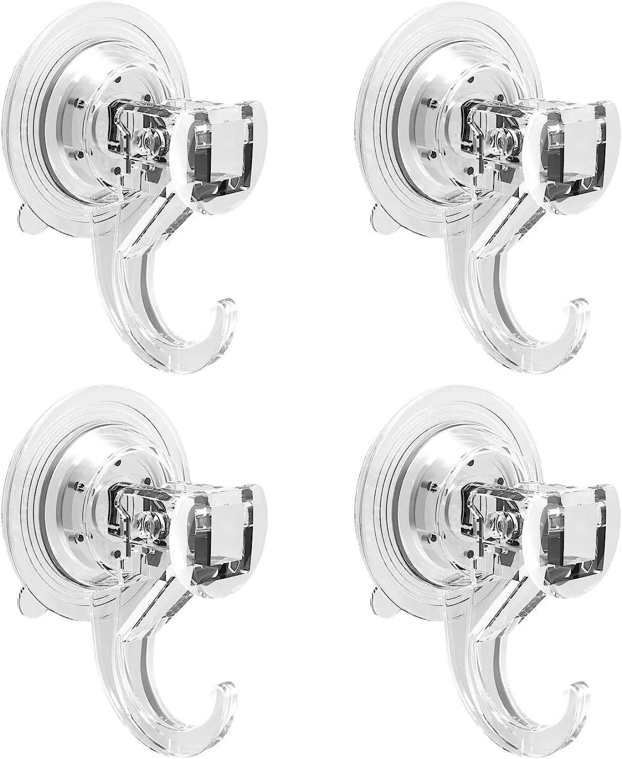 Ganci a ventosa ventose trasparenti per impieghi gravosi con ganci portabicchieri riutilizzabili per ventose per cucina bagno doccia Wreat