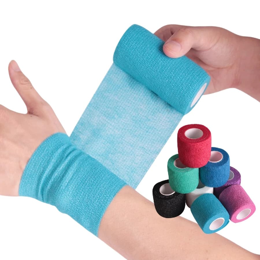 Nastro avvolgente per pronto soccorso atletico Bendaggio elastico autoadesivo Elastoplast Protezione per nastro sportivo per ginocchio, dito, caviglia, palmo, spalla
