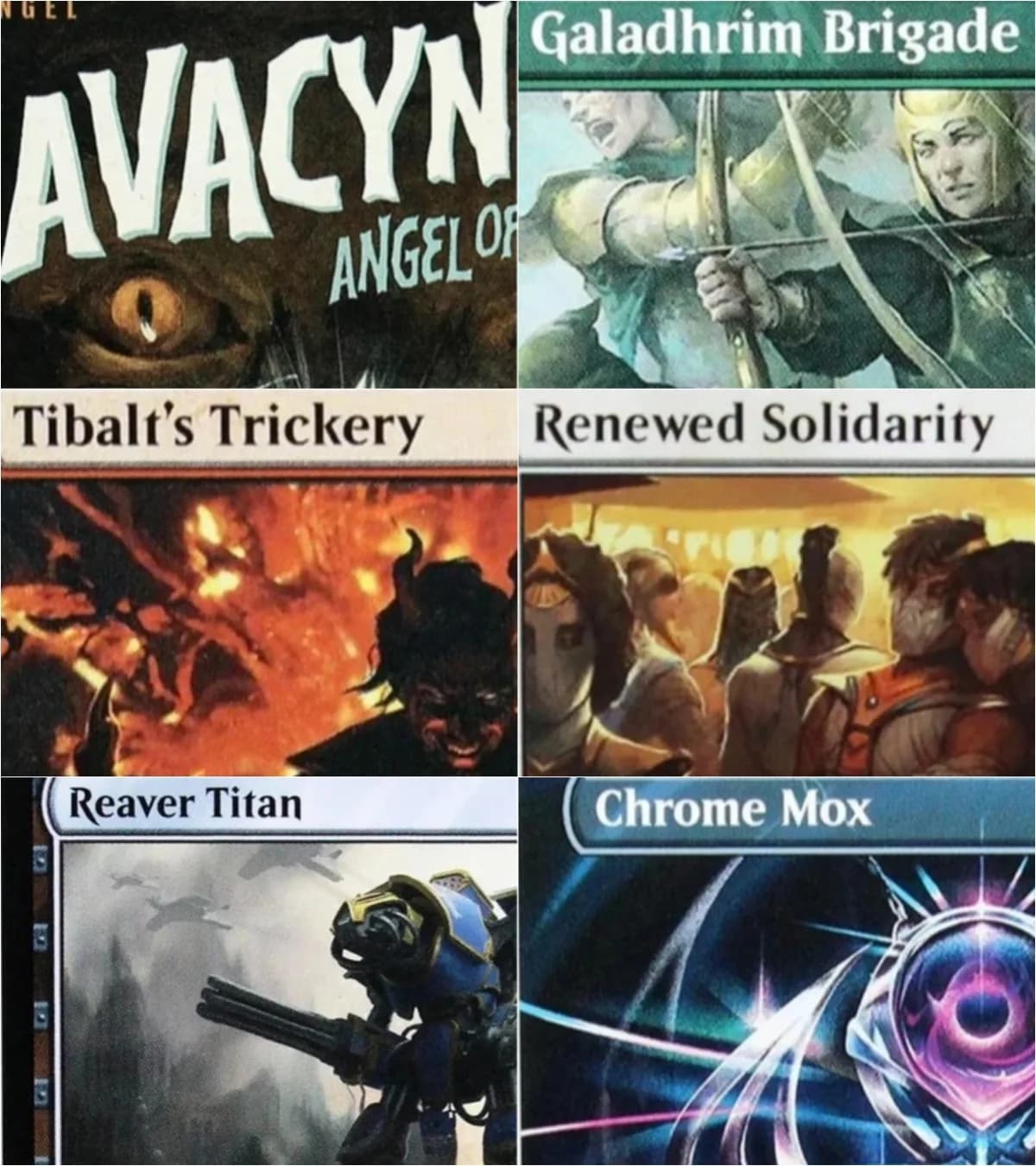 Reaver Titan/Chrome Mox/Avacyn, Angel TCG Carte proxy magiche Gioco Proxy di alta qualità Raccolta da tavolo Gioco di carte collezionabili