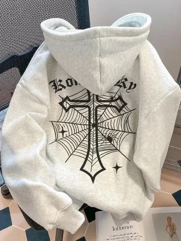 Men's casual round-neck hooded sweatshirt - Latest style-Couple's daily comfortable large-sized loose fashionable coat and shirt