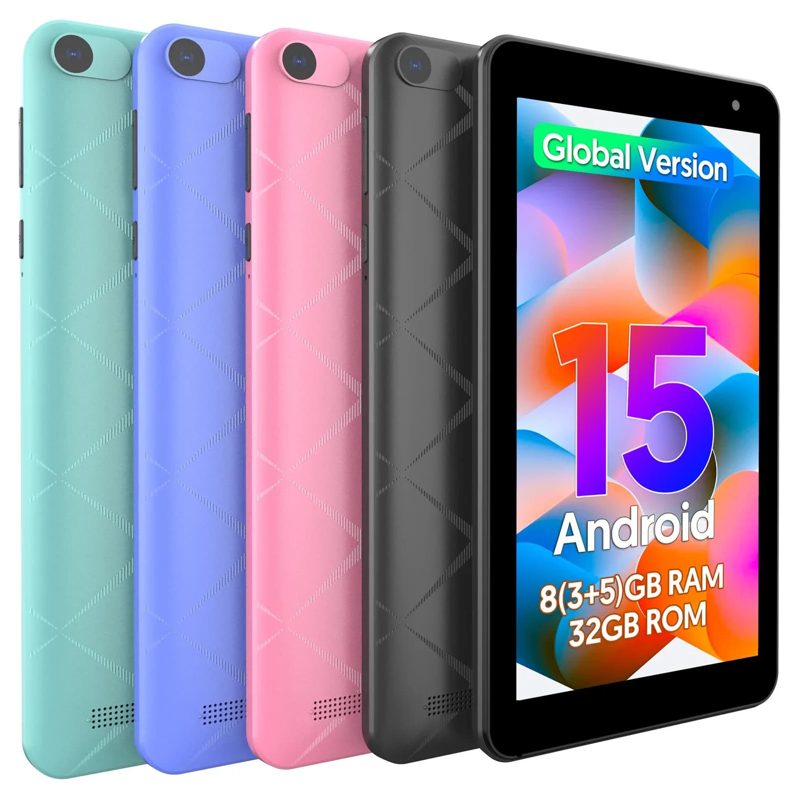 BAKEN Android 15 Tablet, Penta-Core Processor, 8GB (3+5 Extended) RAM + 32GB ROM, 3500mAh Battery, Wi-Fi 6 Support, Dual Speaker