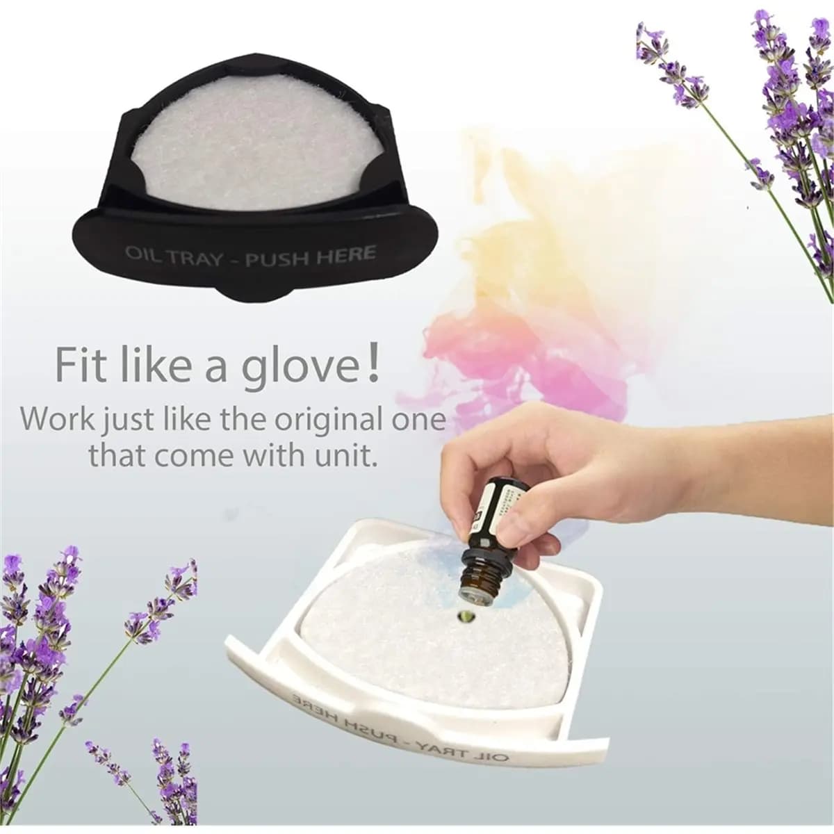 *Grande 30 pezzi per umidificatore Homedics Diffusore di oli essenziali Cuscinetti di ricarica Tampone di ricambio in microfibra Cuscinetti per vassoio olio triangolare