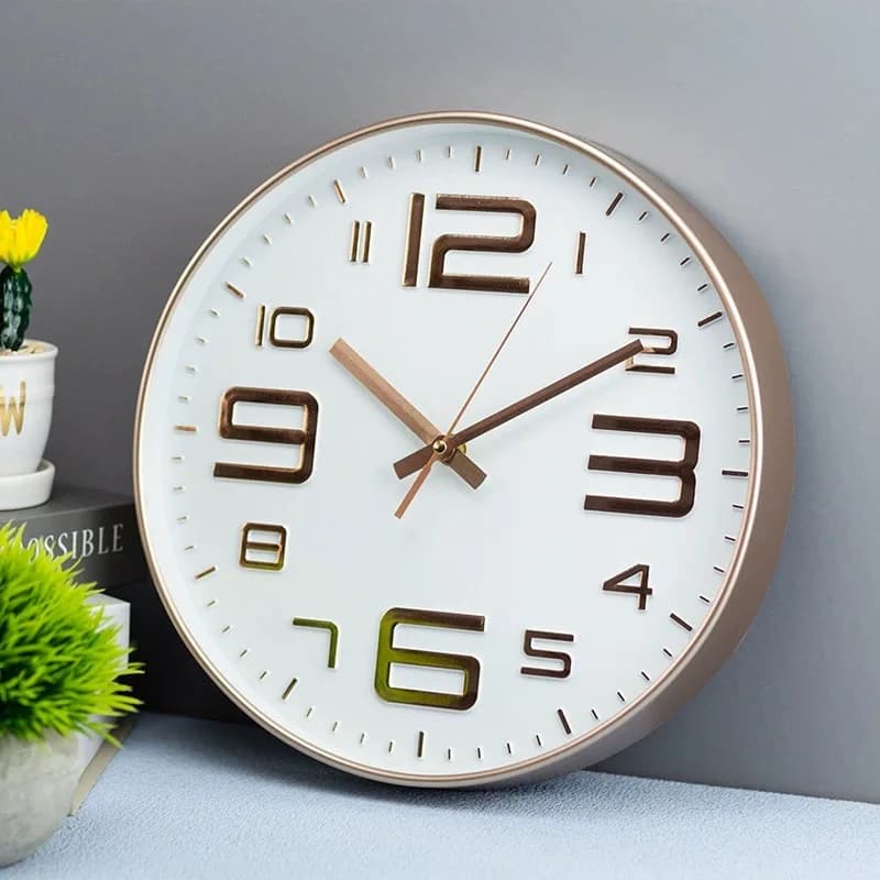 Orologio da parete dal design moderno Orologio da parete silenzioso, semplice e facile da leggere, senza ticchettio, per camera da letto, soggiorno, invio di amici
