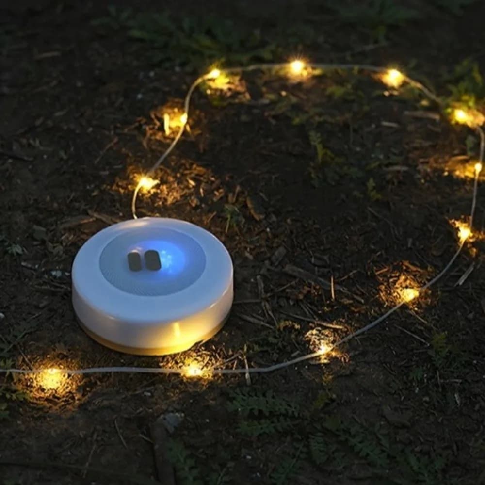 Luce da campeggio da 10 m/7 m di lunghezza Luce calda impermeabile Lampada a sospensione a LED Lucine ricaricabili retrattili Festa in giardino