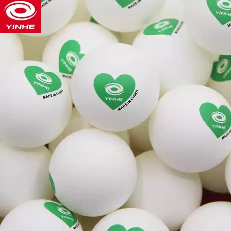 Palline da Ping Pong YINHE Rosse/Blu/Verdi/Viola a Forma di Cuore 40+ con Cucitura in ABS Nuovo Materiale Durevole per Allenamento 50/100 Pezzi