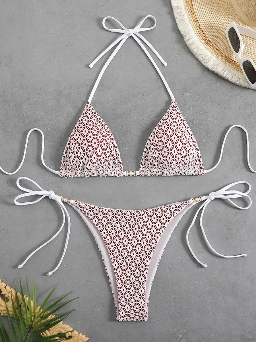 Sexy Micro Bikini 2025 Donna Catena Costume da bagno Costumi da bagno femminili Perizoma Bikini Set Costume da bagno brasiliano Abbigliamento da spiaggia Lace Up Biquini