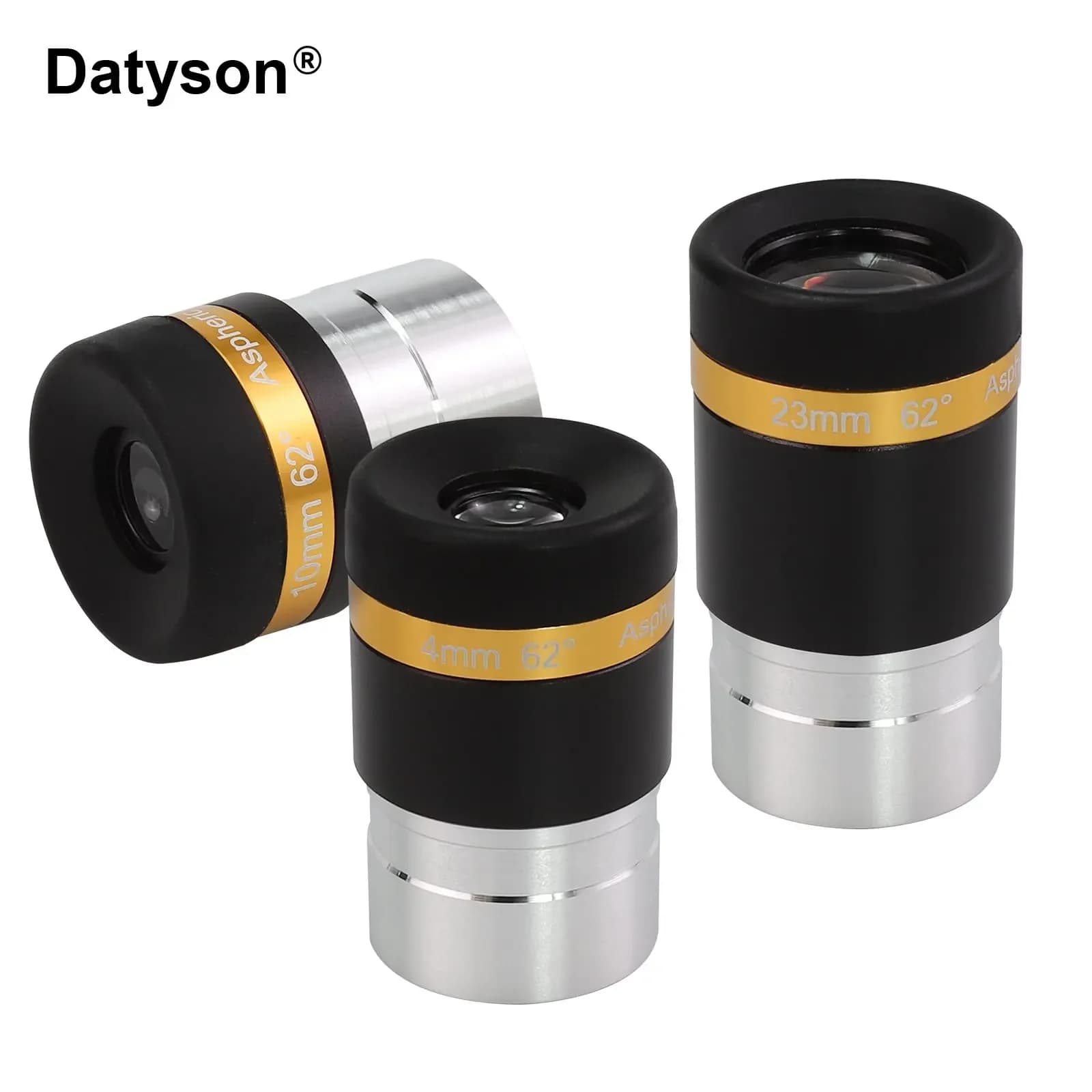 Datyson 1.25" 62 ° Oculare Asferico Grandangolare 4mm/10mm/23mm per Telescopio 5P9893AB