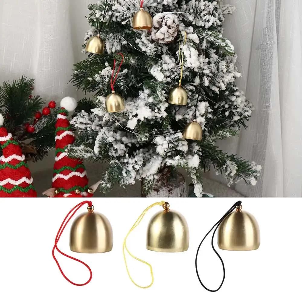 Pet Pendant Metal Brass Bells Clear Sound Loud Christmas Door Bell 28mm Mini Wind Chime Holiday
