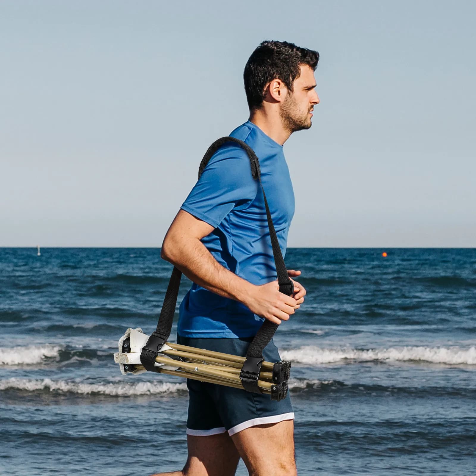 Set di 3 Cinghie Regolabili con Imbottitura per Trasporto Bici Pieghevole, Sedia da Spiaggia, Tappetino Yoga