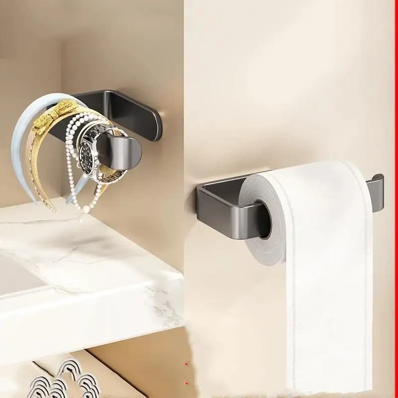 Toilet Paper Holder Wall Mounted Rustproof Thickened Plastic for Bathroom Washroom Toilet Home Storage