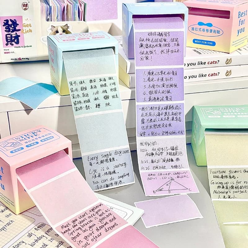 Ins Semplicità Sfumatura di Colore Nota Adesiva Estraibile Trasparente Il Punto Chiave Blocco Note Studente Cancelleria Memo Pad Materiale Scolastico