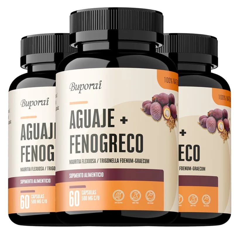 Aguaje + Fenugreek Capsules - Supports Buttocks, Curvy Body & Breast Support, Immune Health, Rich in Protein & Vitamins