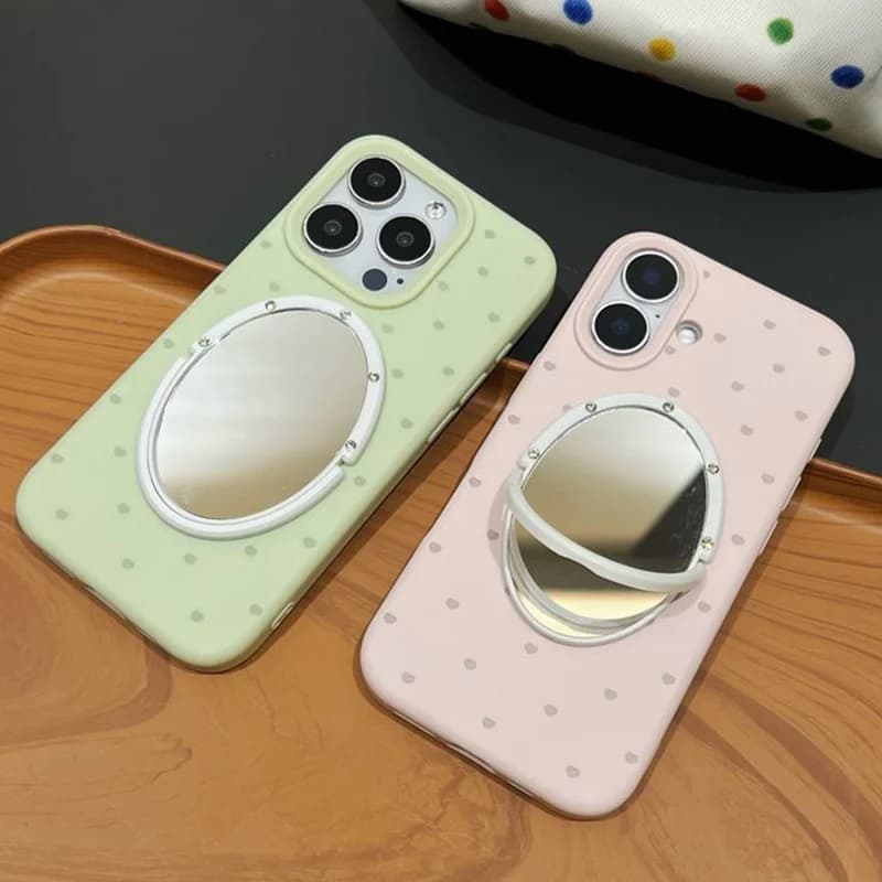 Nuova custodia per telefono coreana INS con stampa Love a colori Dopamine e specchio per iPhone 16 15 14 13 12 11 Pro Max Plus, cover protettiva anti-caduta