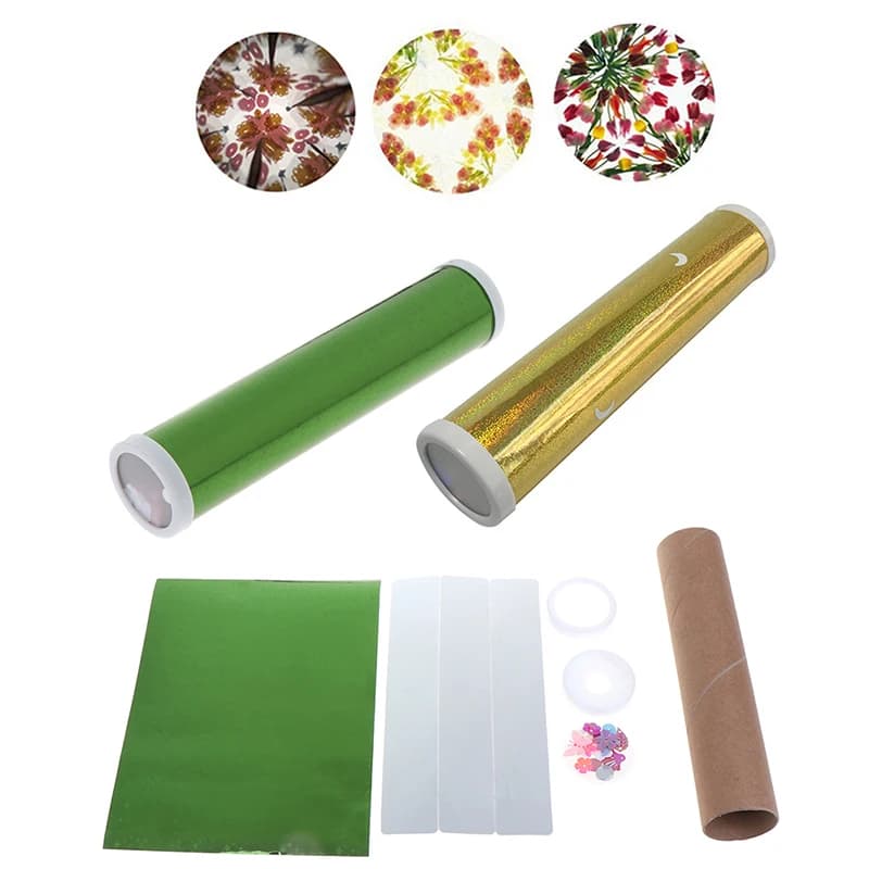 SN 1pc Kit Caleidoscopio Rotante Colorato Fai-da-Te, Giocattolo Educativo Scientifico per Bambini