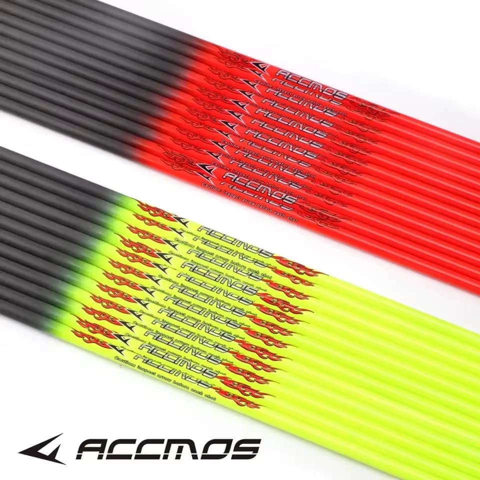 Asta per freccia in carbonio puro ACCMOS Archery ID4.2/ID6.2mm Spine300/400/500/600/700/800/900/1000 per caccia all'aperto, tiro sportivo e pratica.