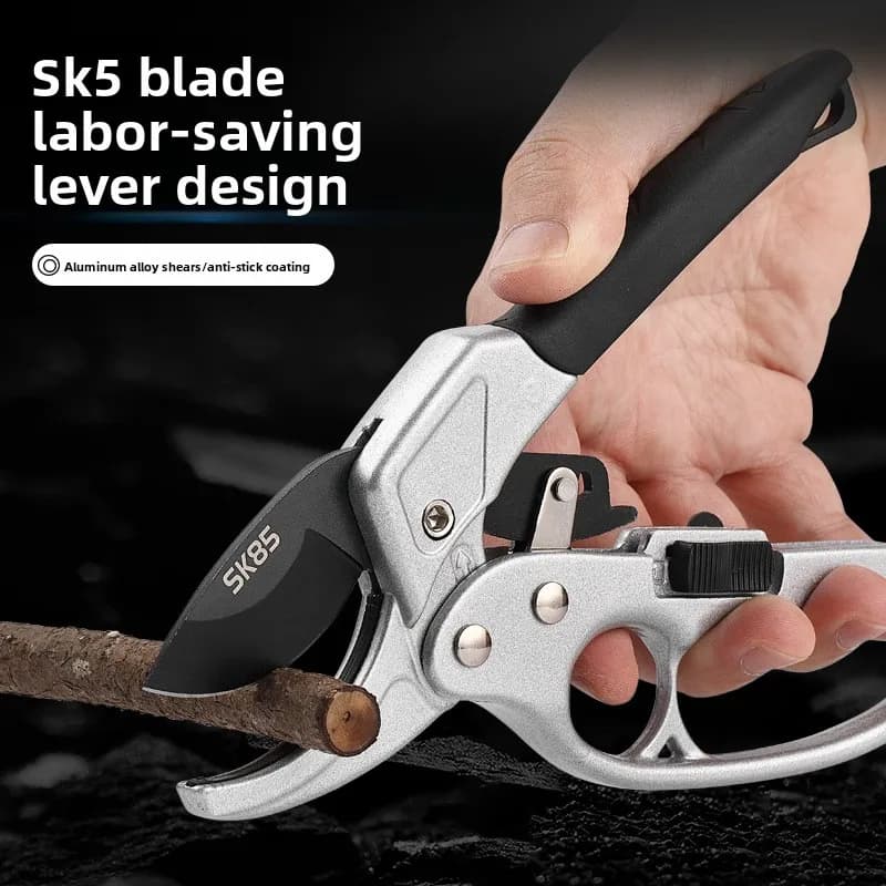 Ergonomic Pruning Shears - Titanium-Plated Alloy Steel, Quick Efficient Cuts, Labor-Saving Spring, For Garden and Fruit Picking