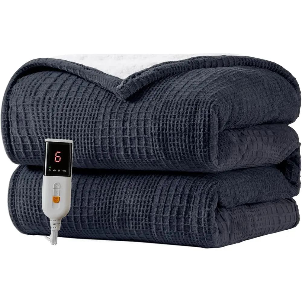 Coperta riscaldata Coperta elettrica da 50''X60''-Coperta riscaldante con 9 impostazioni di calore-2-10 ore Auto O, certificato ETL, idropulitrice