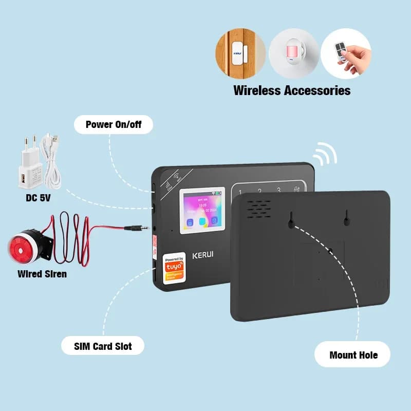 KERUI Allarme per Casa WiFi Sistema di Allarme GSM Smart Home W181 Protezione di Sicurezza Tuya Smart App Sensore di Movimento PIR di Controllo Remoto