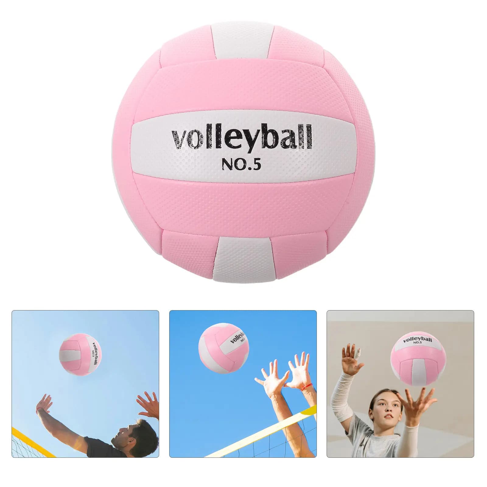Pallone da Beach Volley Misura Ufficiale 5, Antiscivolo, in PVC Morbido, per Allenamento in Spiaggia, Cortile, Palestra, Giochi all'Aperto per Adulti